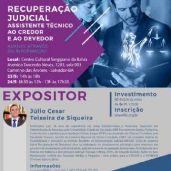 Curso Recupera��o Judicial Assistente T�cnico ao credor e ao devedor- Associado Abape tem 20% de desconto!